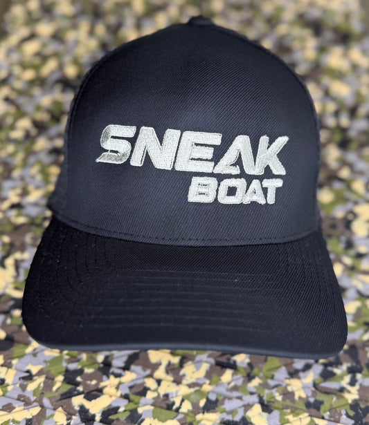 Black Sneak Boat Hat