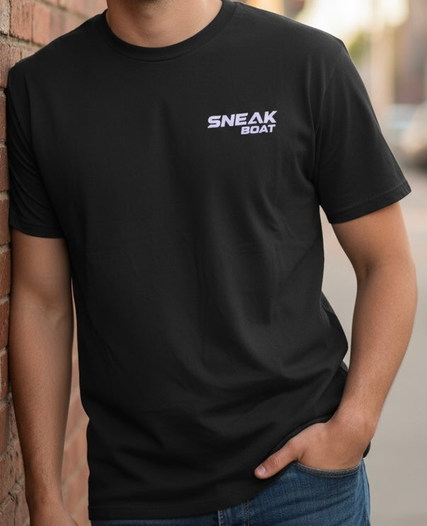 Black Sneak Boat T Shirt